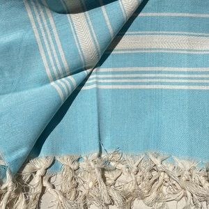 Hand-Loomed Fringe Detailed Oversized Cotton Towel